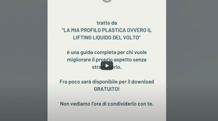 nuovo ebook la mia profilo plastica ovvero il lifting liquido del volto